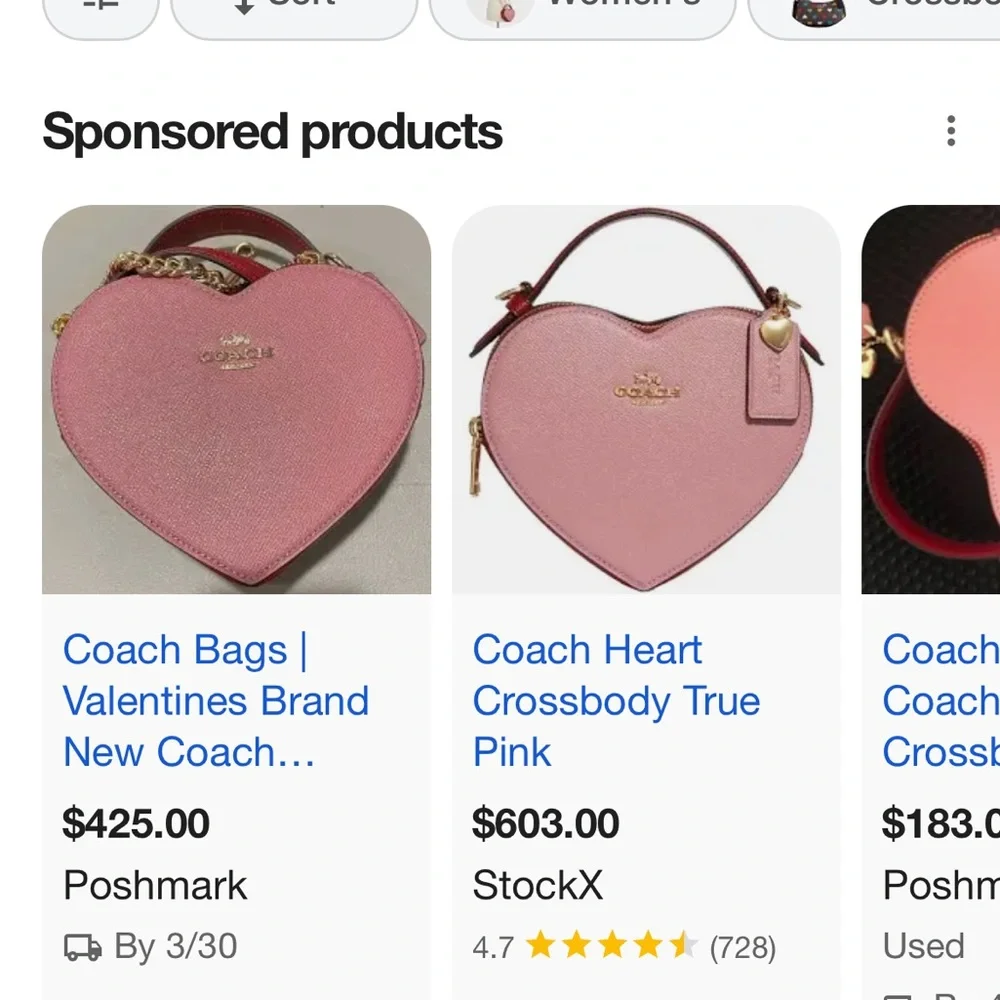 Coach Pink Heart-Shaped Bag - Picture 5 of 5